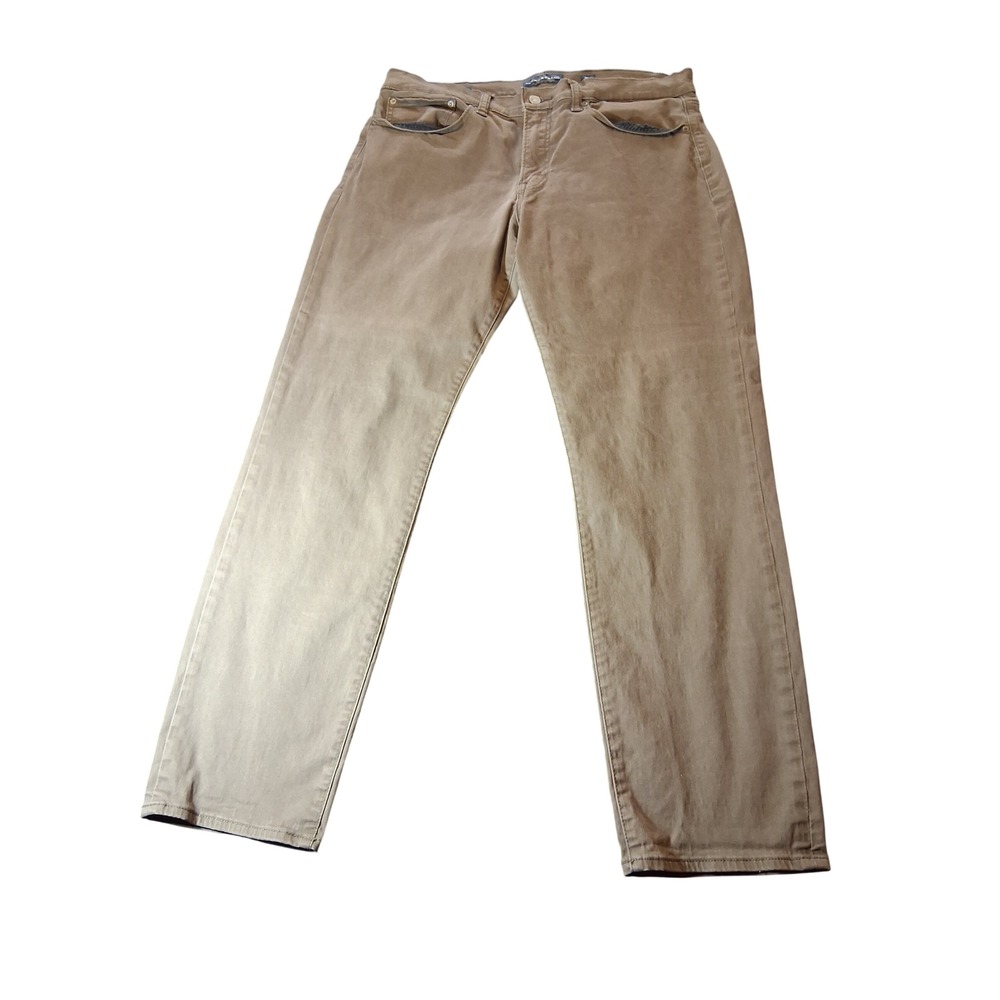 Lucky Brand 121 Slim Straight Leg Khaki Tan Pants Mens 36x30 Chinos